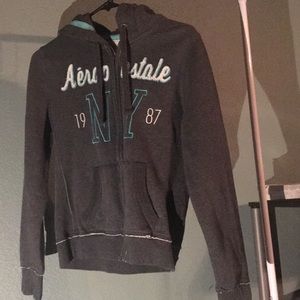 Aeropostale grey zipper hoodie
